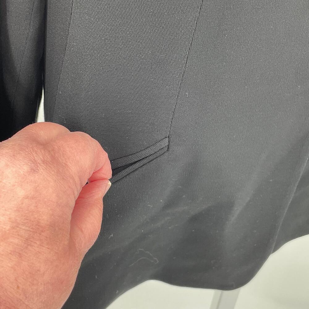 Armani Collezioni Black Military Satin Trim Lined Made in Italy Blazer 8 - Picture 8 of 11